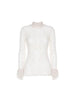 HIGH NECK LACE BLOUSE