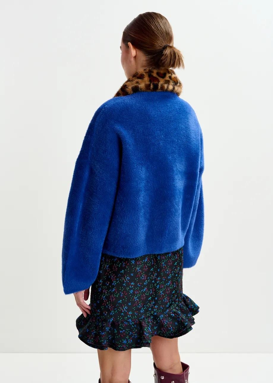 Minigonna floreale nera, blu e rossa con volant IMAGINARY000 ESSENTIEL