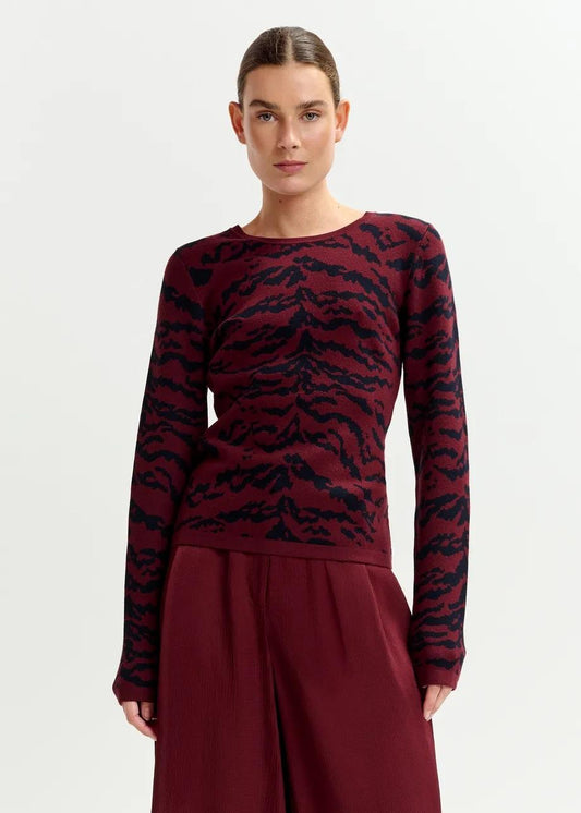 Maglione in maglia tigrata ITEREST002 ESSENTIEL