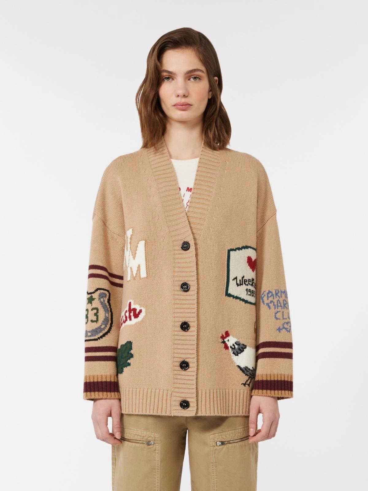 Cardigan over in filato di lana BELGIO013 MAXMARA