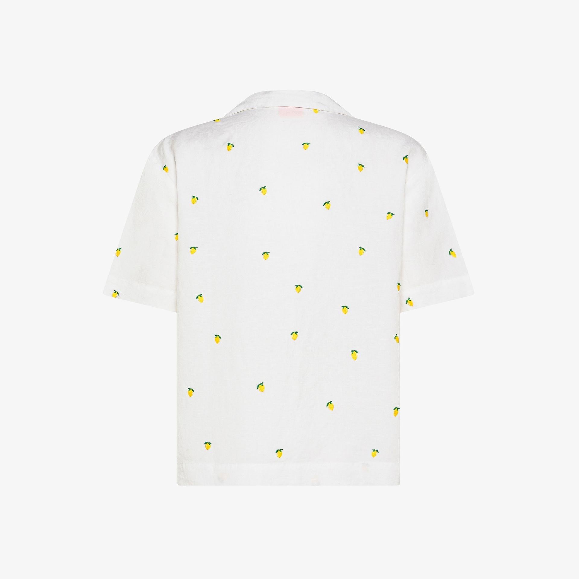 camicia con ricami limoni S36251005 SUN68
