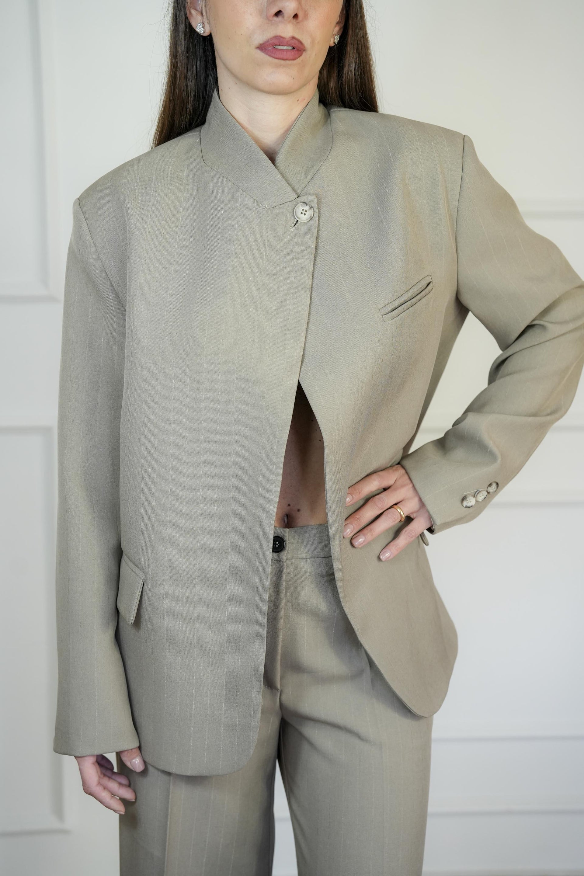 giacca gessata in lurex TAB0887013 VICOLO