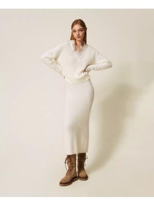 Gonna longuette in maglia di misto angora 252TT3186005 TWINSET