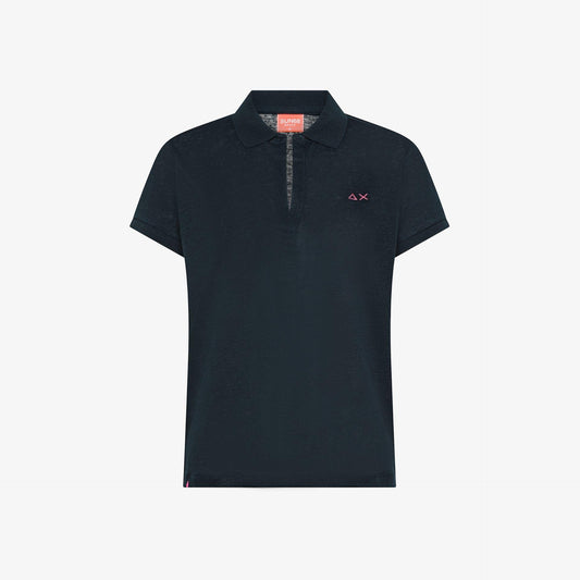 polo con scollo a v A36232003 SUN68