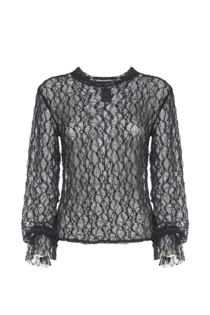 BLUSA COLLO COREANA IN PIZZO L22038C000 SO ALLURE