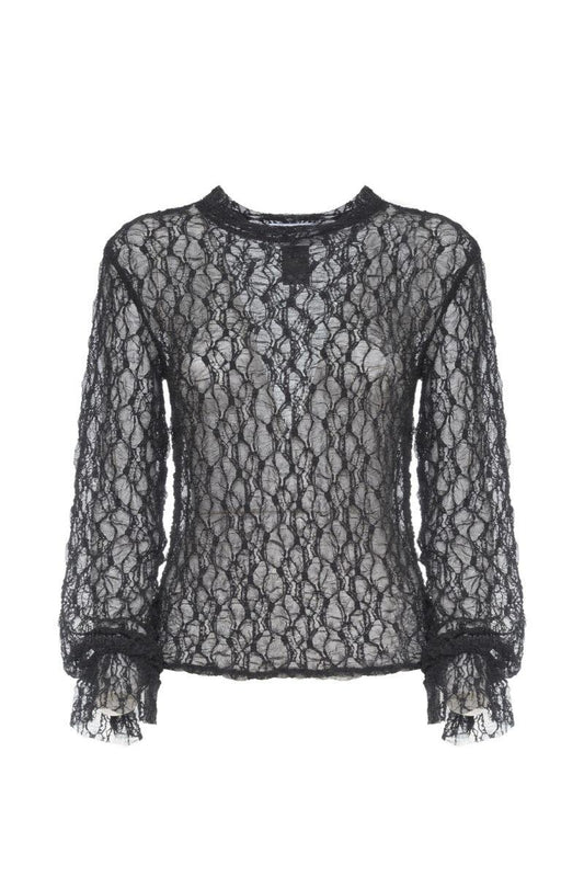 BLUSA COLLO COREANA IN PIZZO L22038C000 SO ALLURE