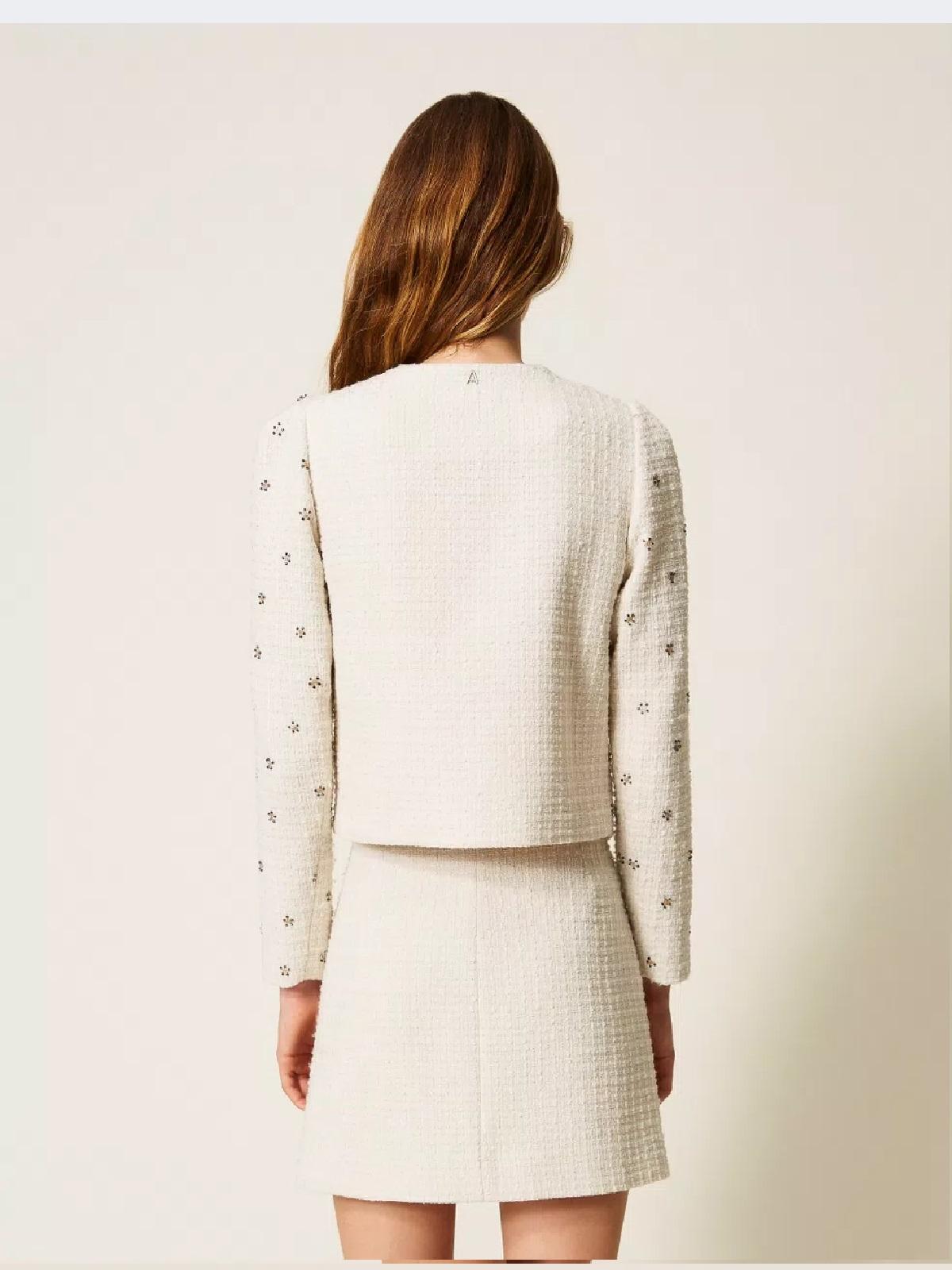 Minigonna bouclé con ricami AP2132007 TWINSET