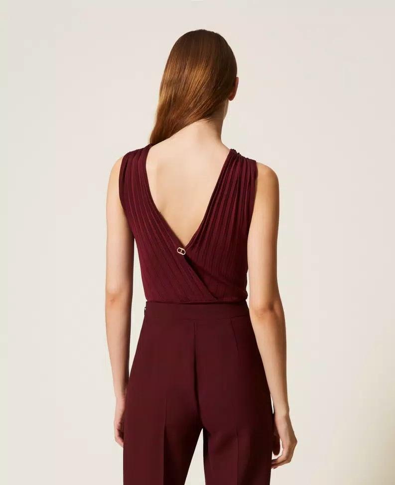 Body in maglia con incrocio TP3161002 TWINSET