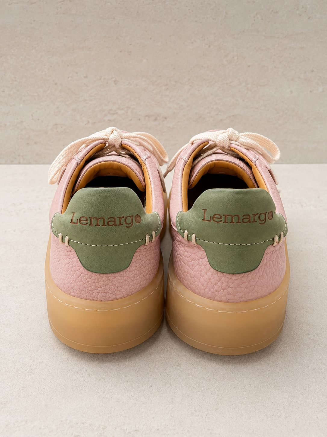 Sneakers LeMargo  in pelle rosa martellata 