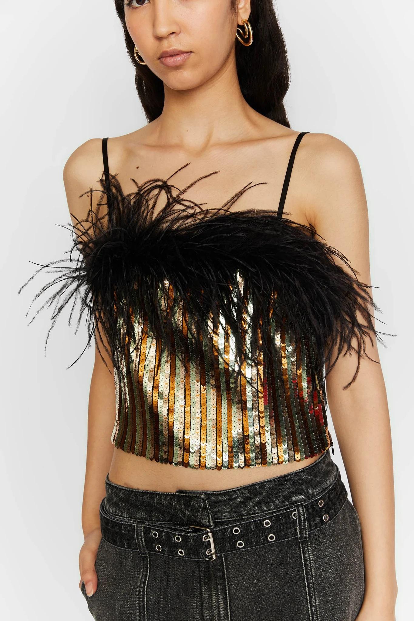 top in pailettes C158018 ISABELLE BLANCHE