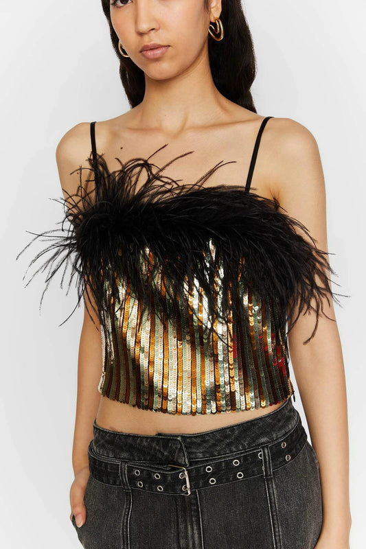 top in pailettes C158018 ISABELLE BLANCHE