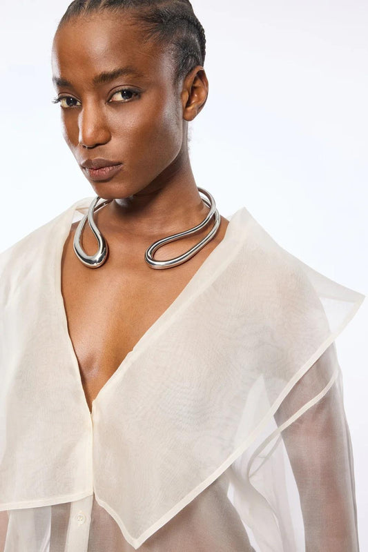 camicia organza ELETTA007 ERIKA CAVALLINI