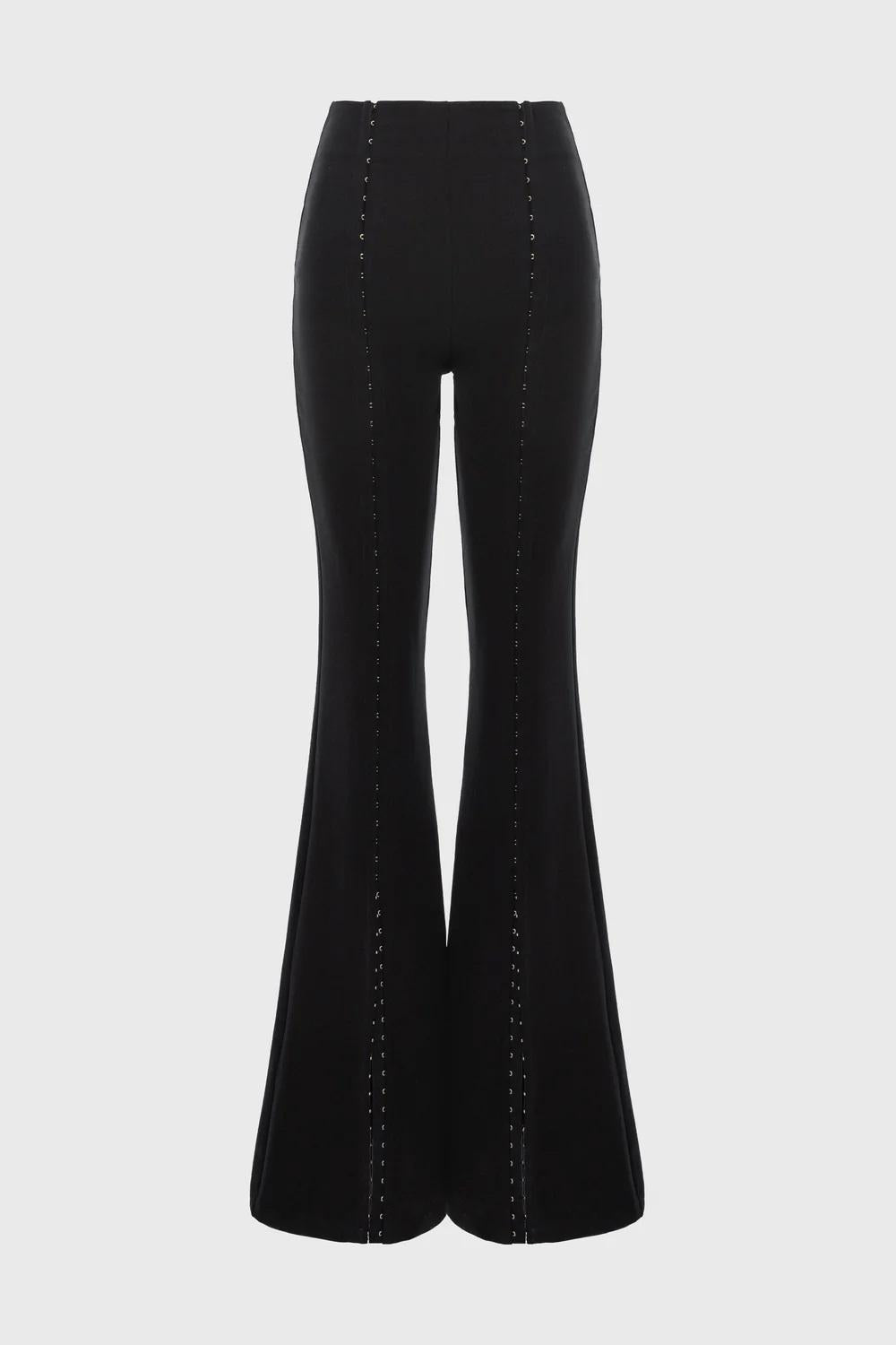 pantalone a zampa SNAP TROUSERS000 MURMUR